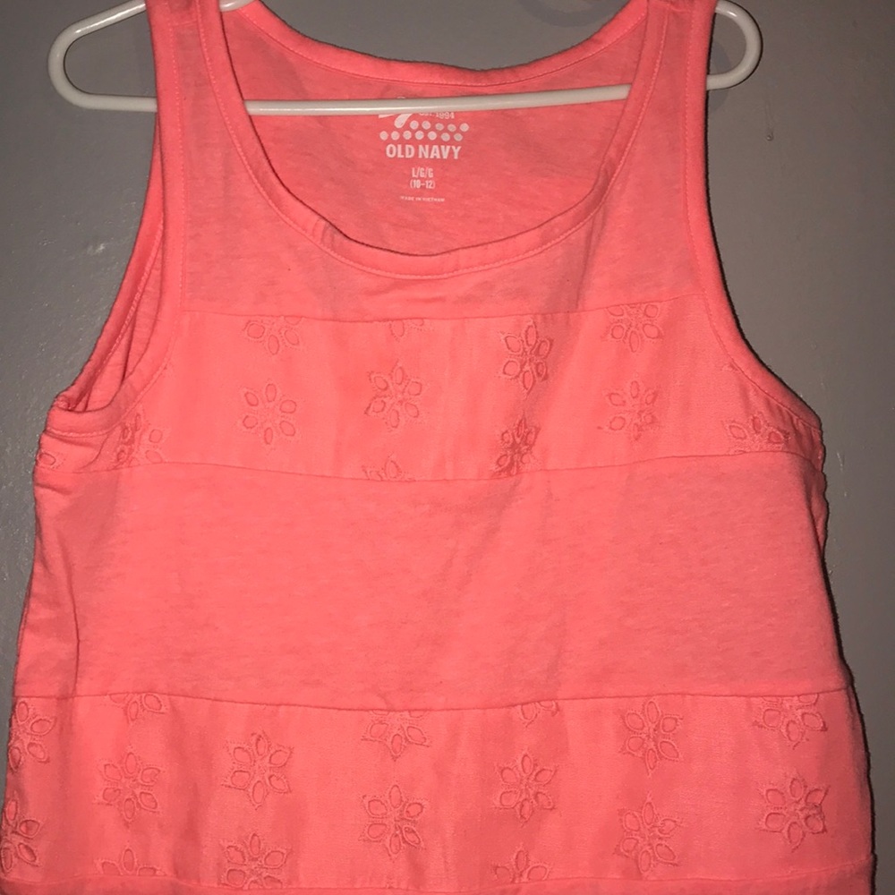 NWT! Old navy coral floral tank top for girls